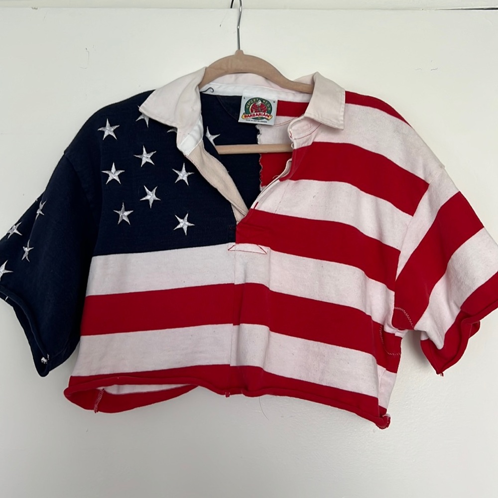 Vintage American Flag Rugby Jersey